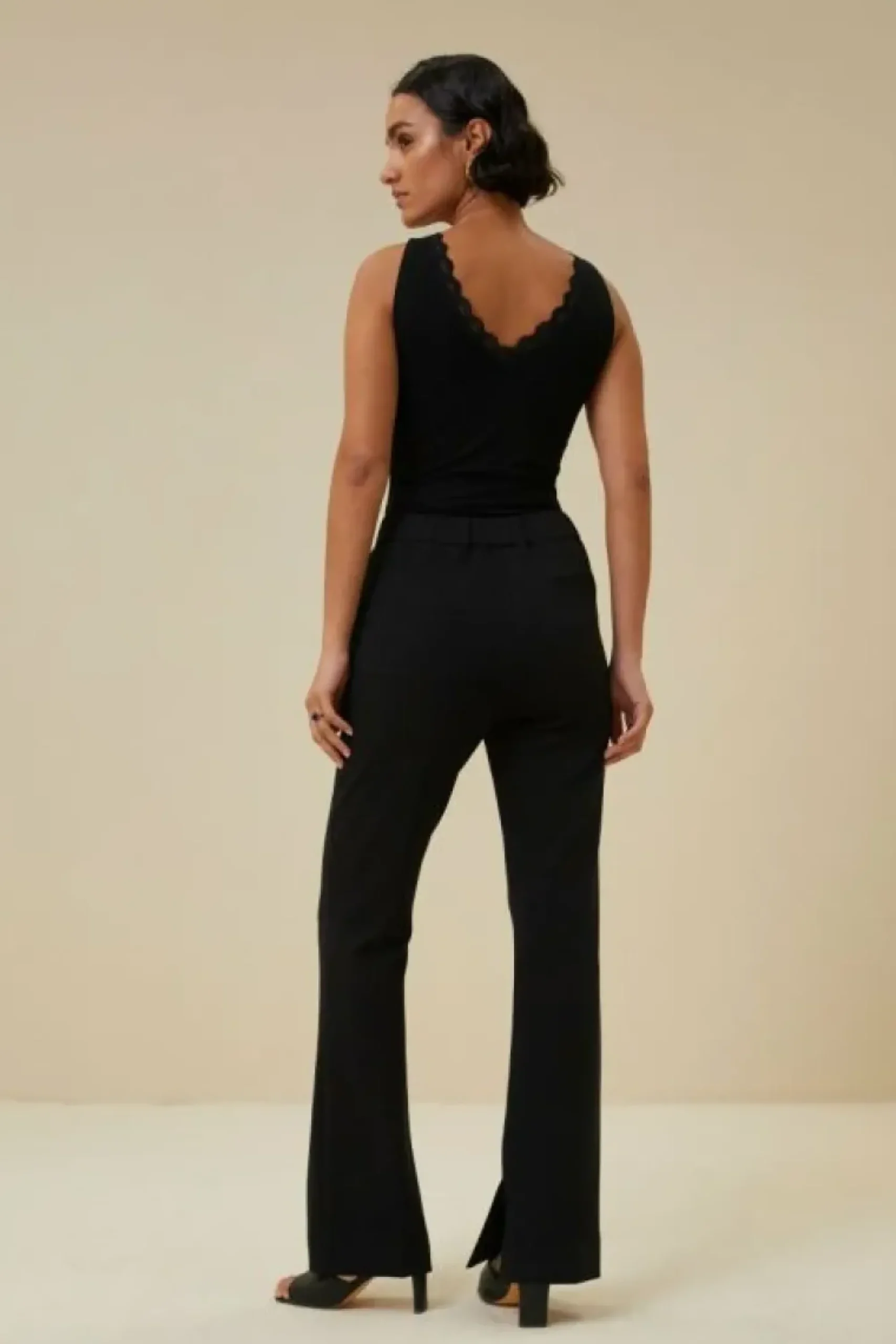 By bar Tops & Shirts*lace singlet | black