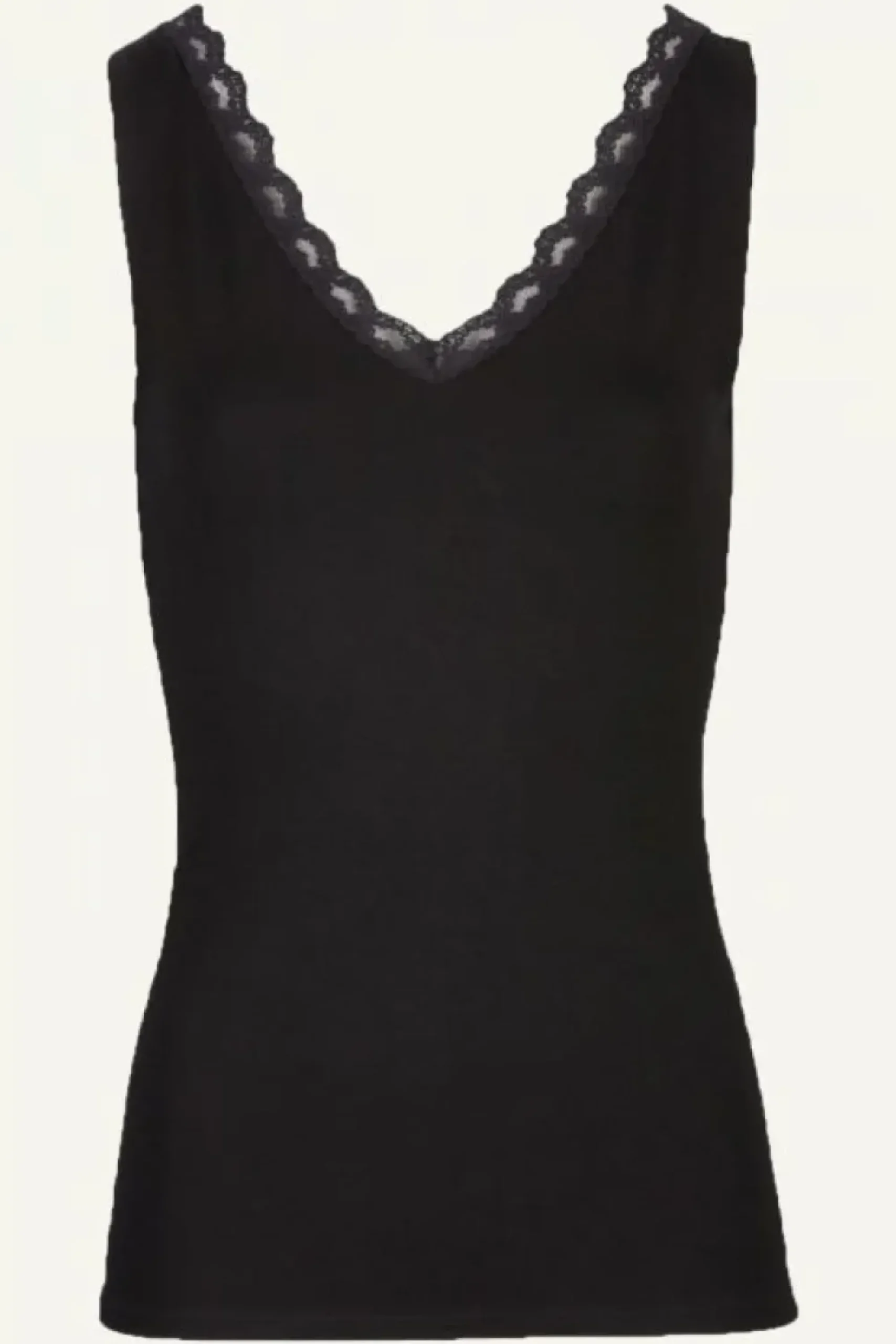 By bar Tops & Shirts*lace singlet | black