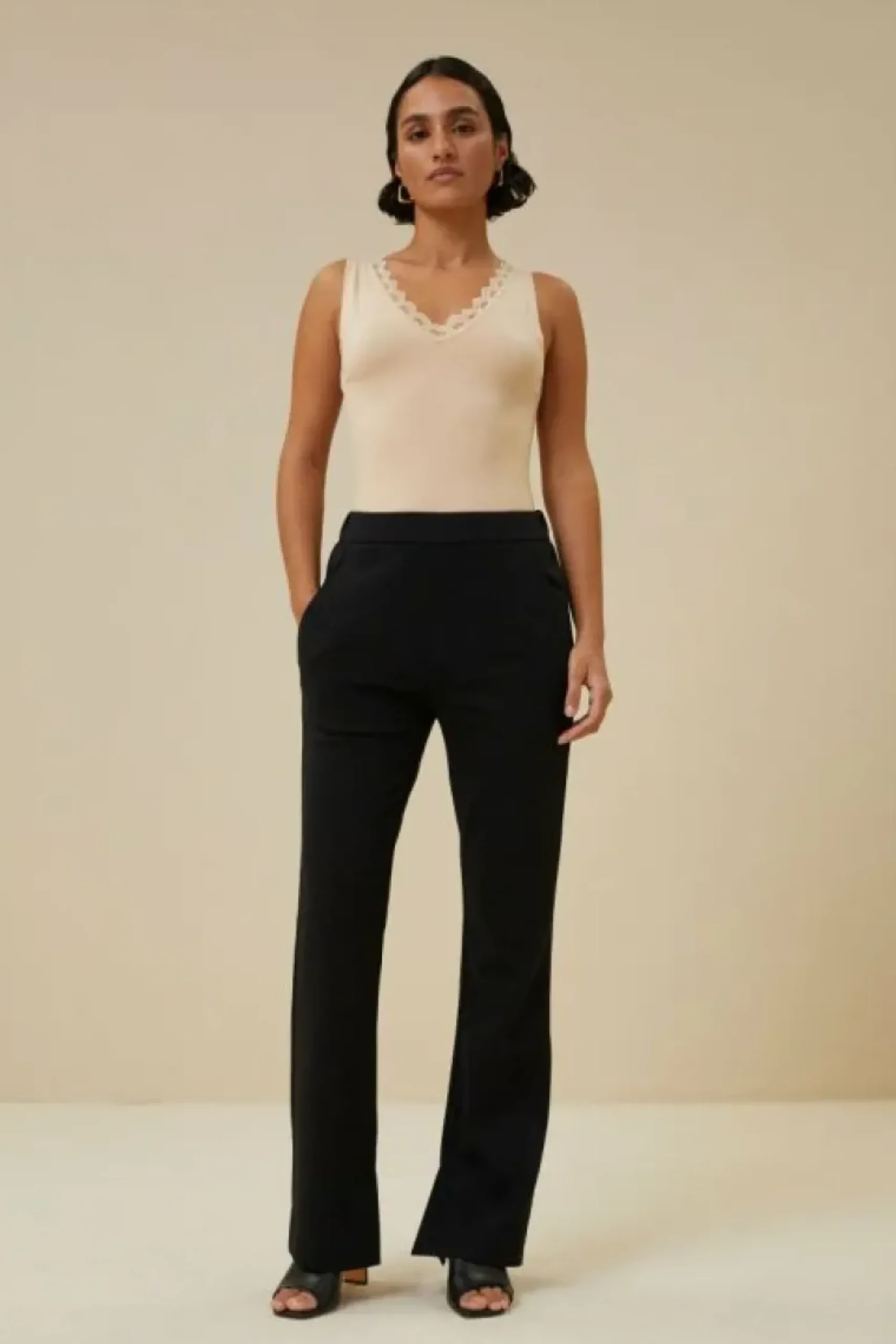 By bar Tops & Shirts*lace singlet | nude