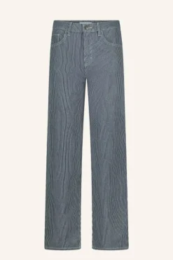 By bar Jeans|Broeken*lew stripe pants | dark blue stripe