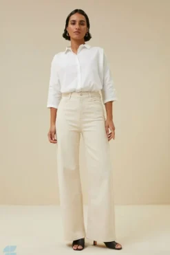 By bar Jeans|Broeken*lina rw pant | raw white
