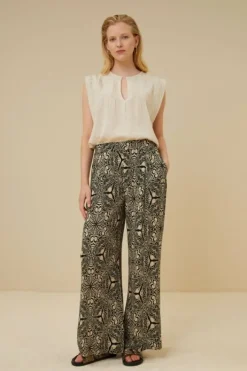 By bar Blouses*lina slub blouse | sand