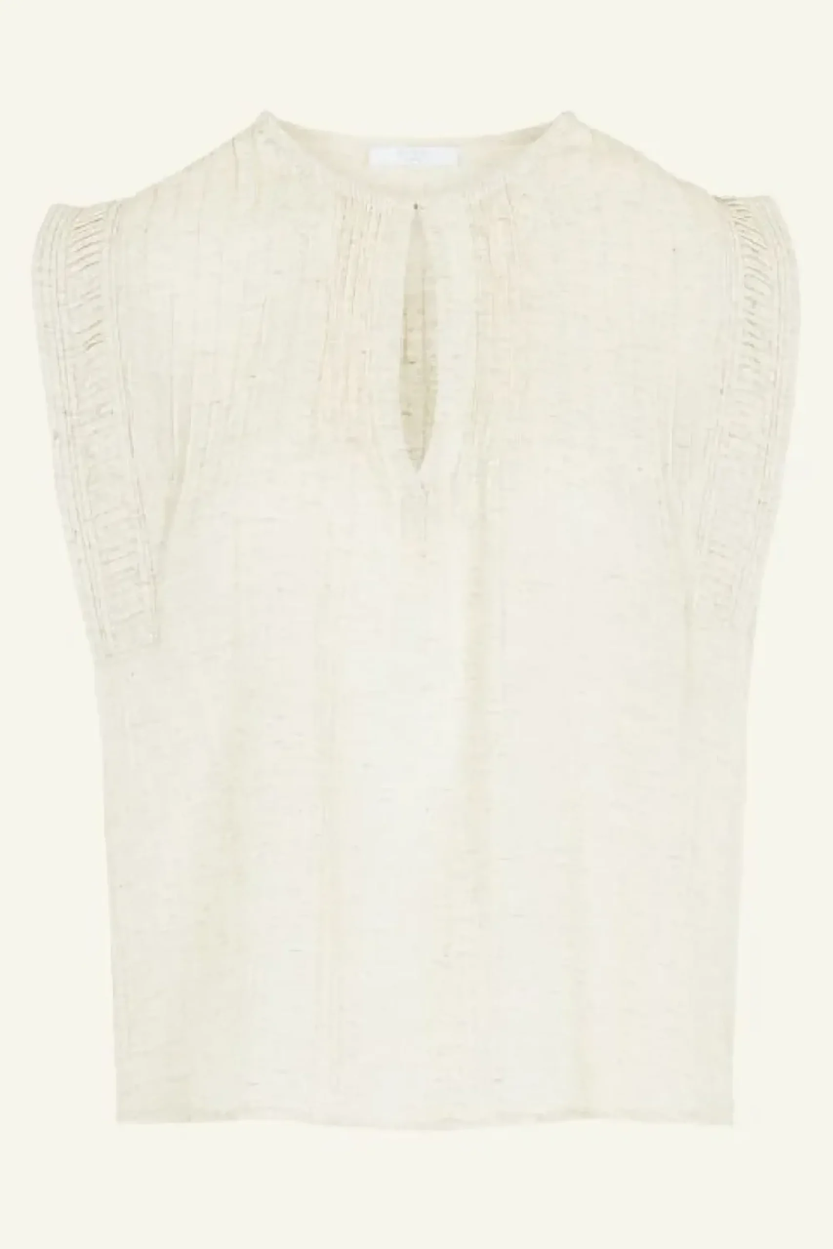By bar Blouses*lina slub blouse | sand