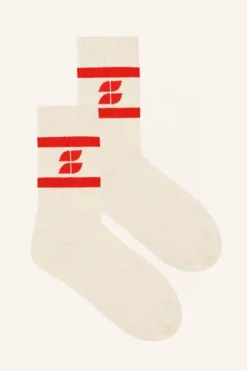 By bar Sokken*logo uni socks | poppy red