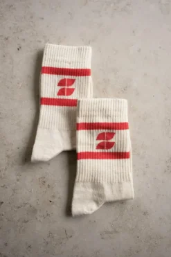 By bar Sokken*logo uni socks | poppy red