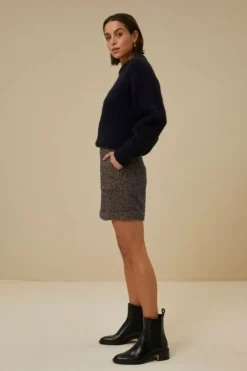 By bar Rokken*lottie tweed skirt | midnight