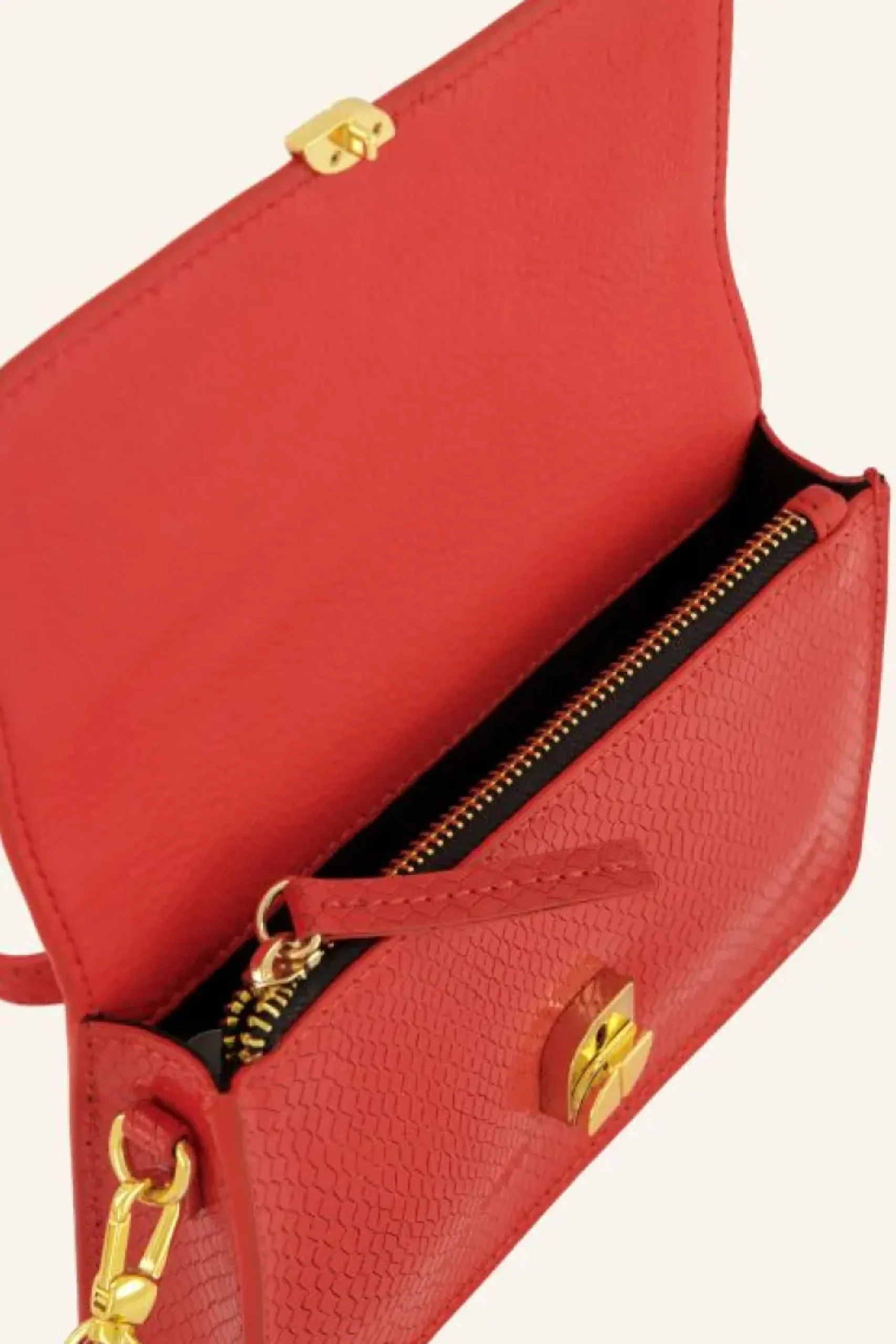 By bar Tassen*loua snake bag | poppy red