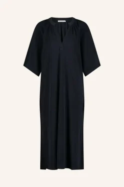 By bar Jurken*louisa slub dress | midnight