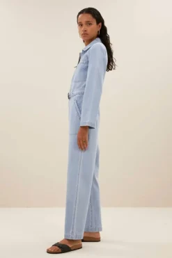 By bar Jumpsuits*louise denim suit | light denim