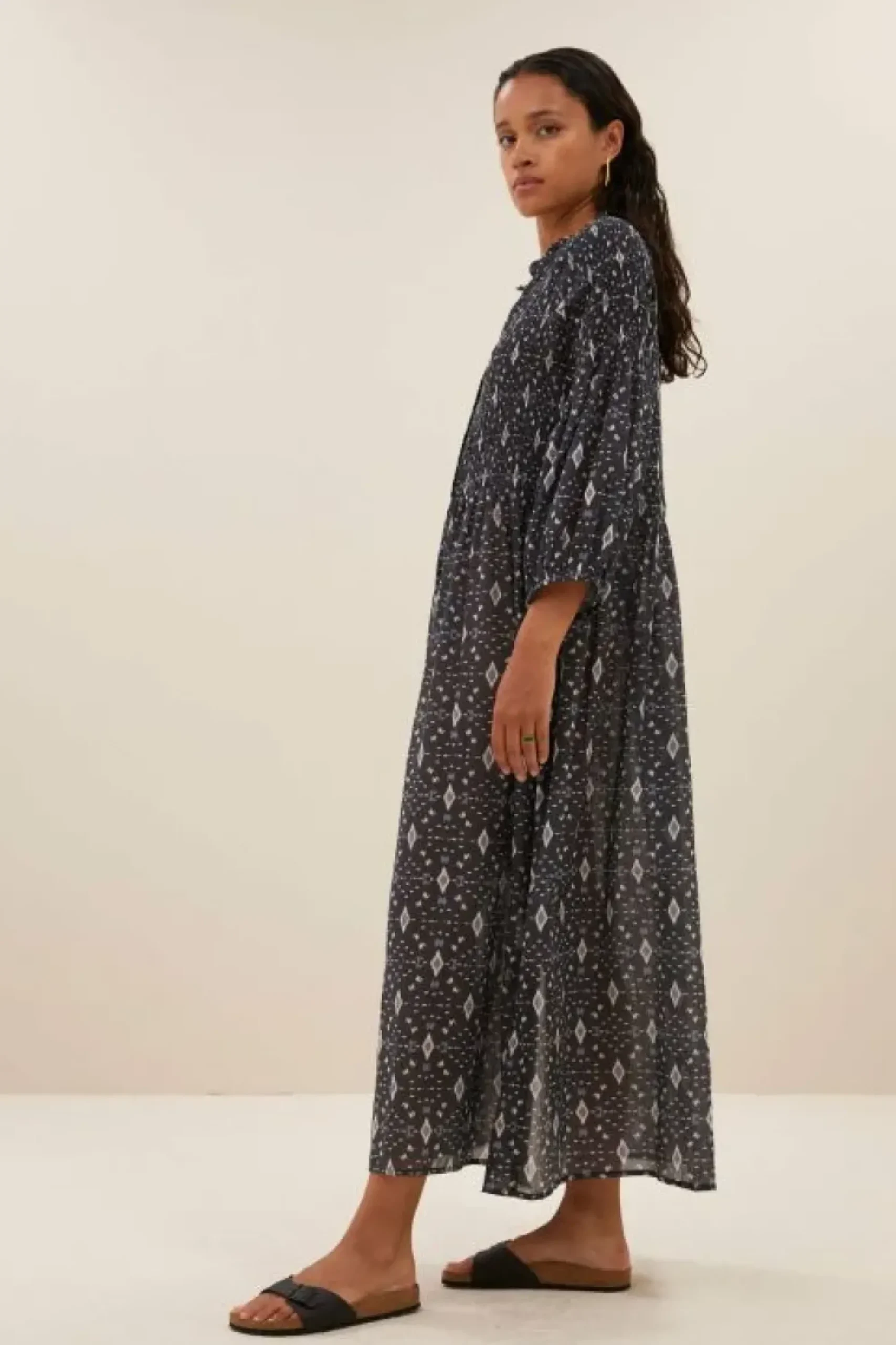 By bar Jurken*loulou midnight ikat dress | midnight ikat