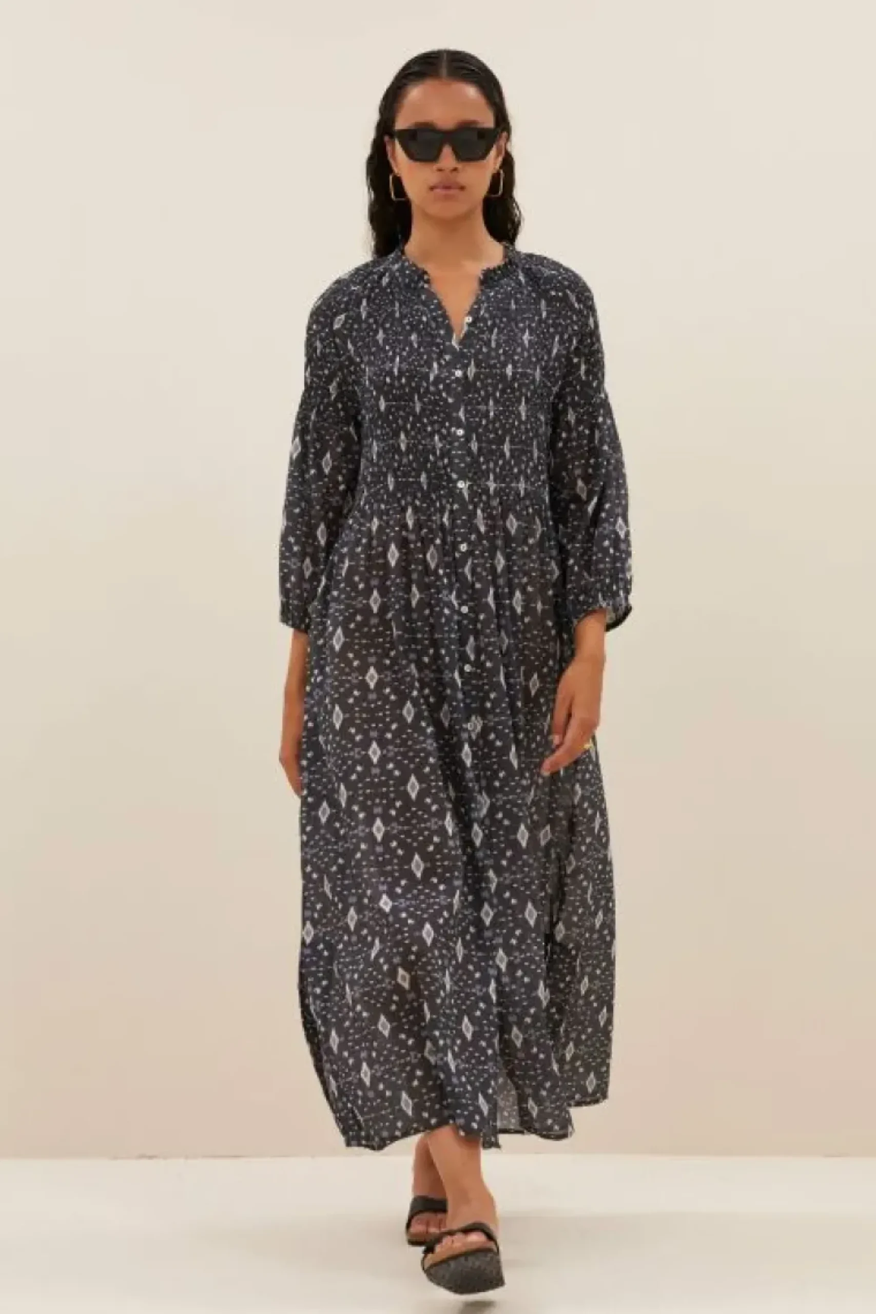 By bar Jurken*loulou midnight ikat dress | midnight ikat