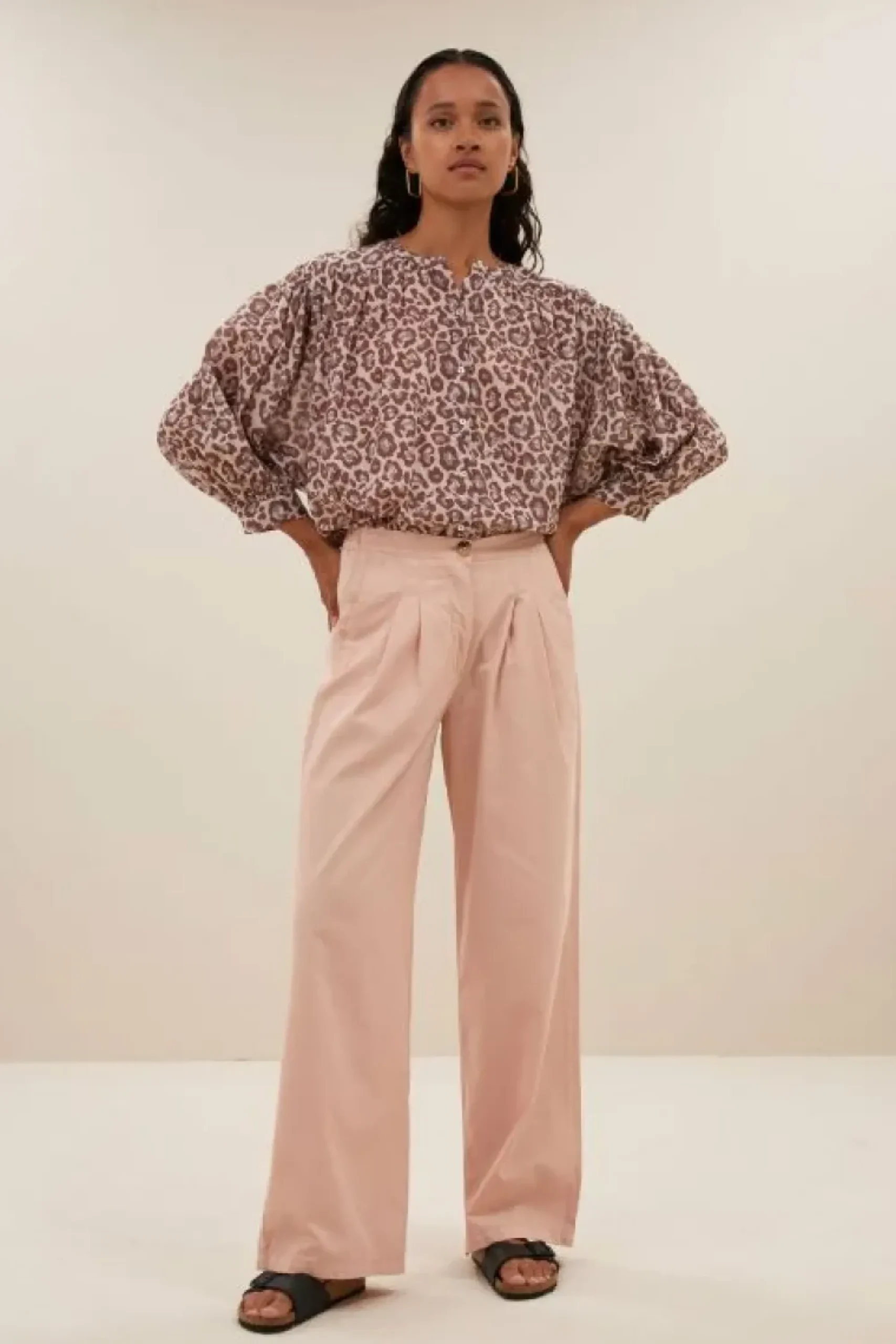 By bar Blouses*lucy cheetah blouse | pink cheetah print