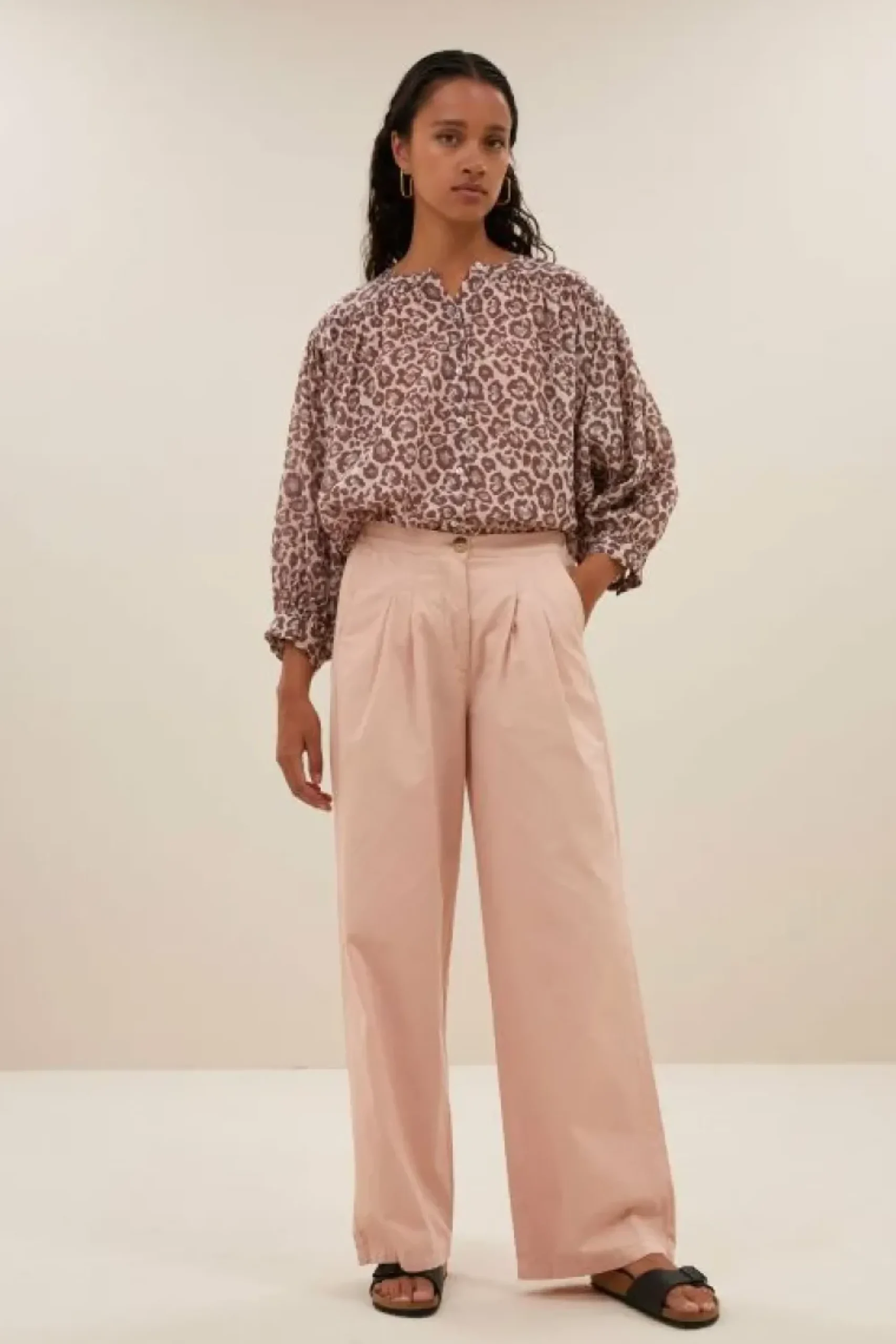 By bar Blouses*lucy cheetah blouse | pink cheetah print