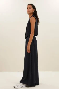 By bar Gilets & Spencers|Jassen*lynn pinstripe gilet | midnight