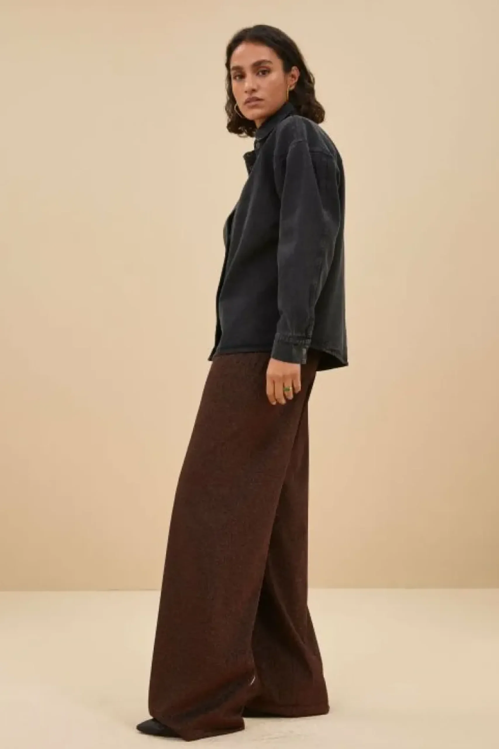 By bar Blouses*mae twill blouse | jet black