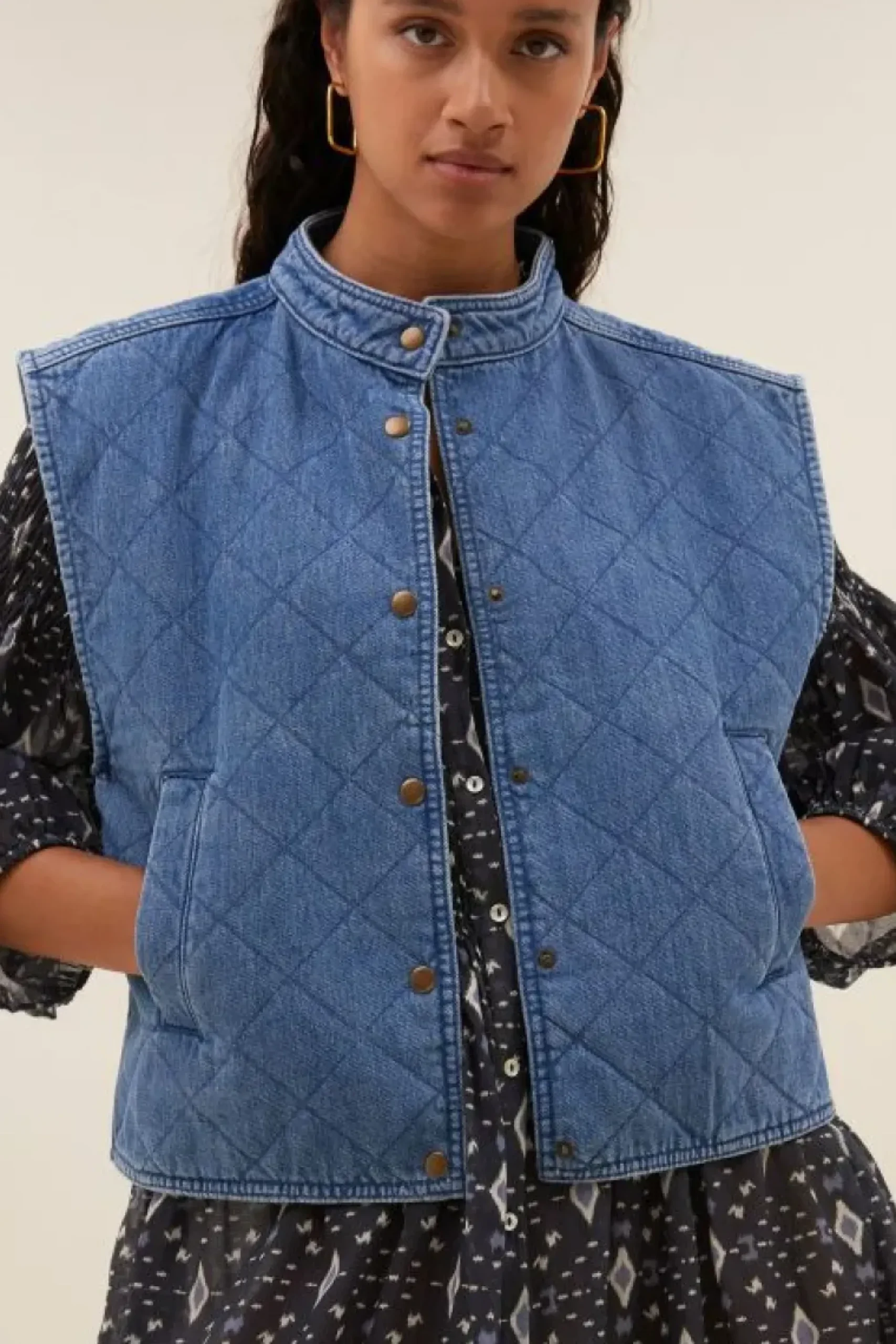 By bar Jassen*mave denim sleeveless jacket | denim
