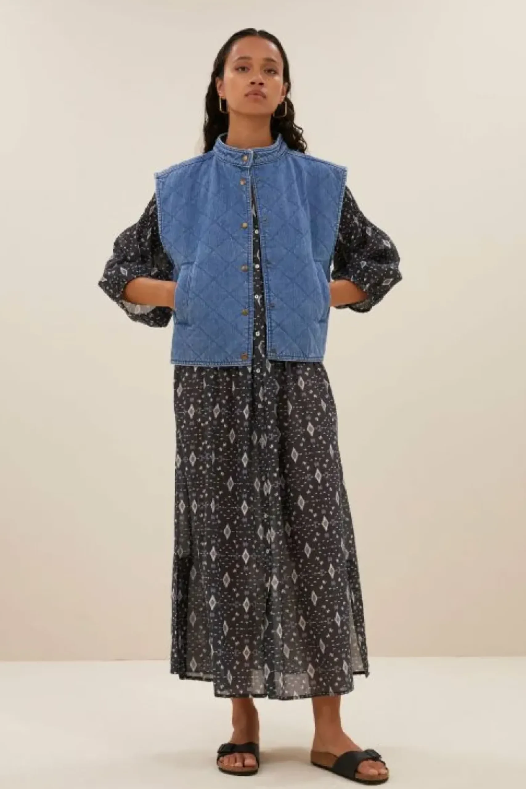 By bar Jassen*mave denim sleeveless jacket | denim