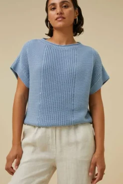 By bar Truien*max ss pullover | ocean
