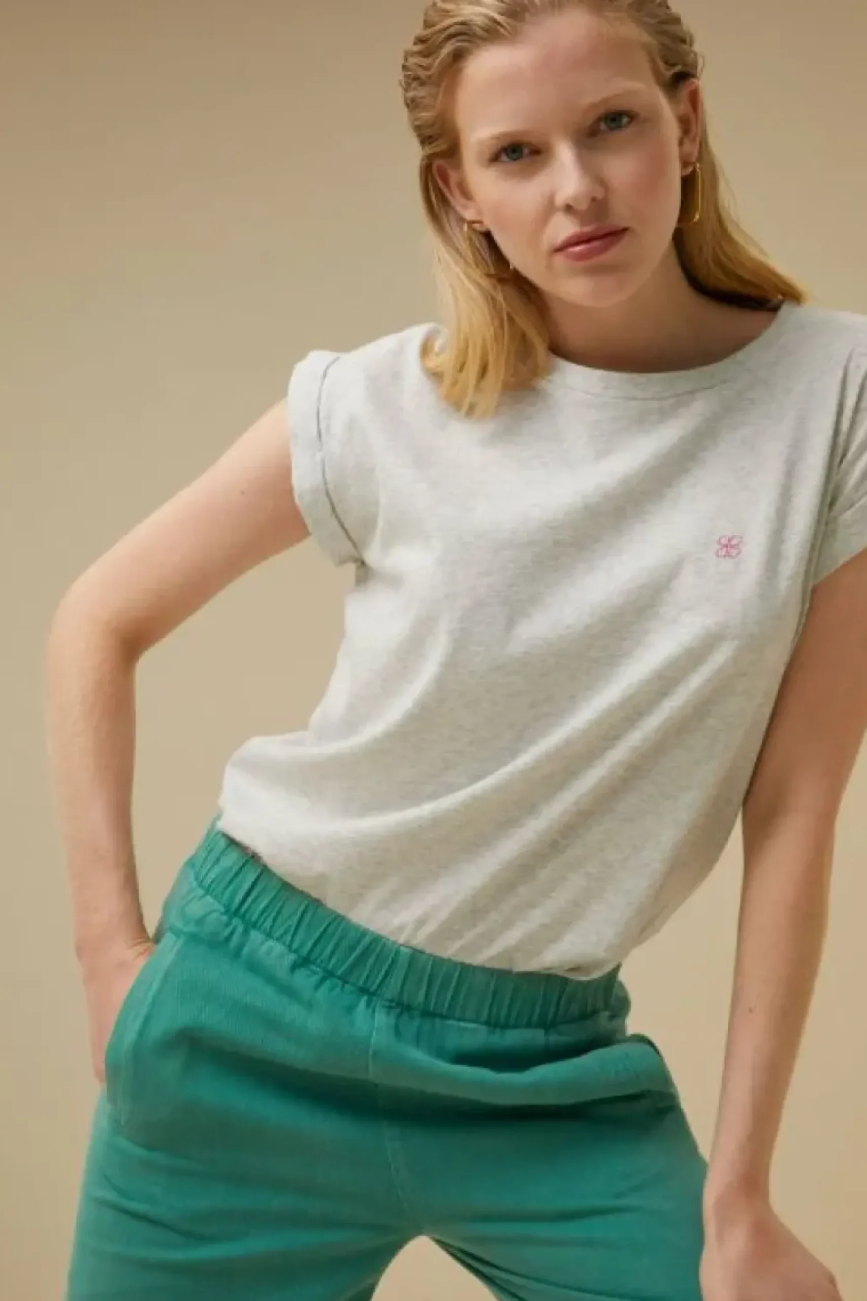 By bar Broeken*mees twill pant | aloe vera