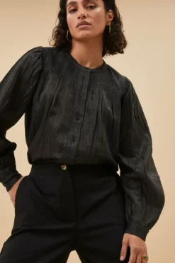 By bar Blouses*meggie lurex blouse | midnight