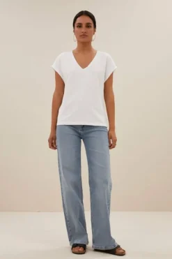 By bar Tops & Shirts*momi logo top | bright white