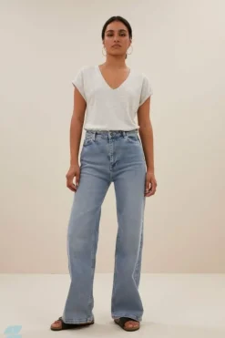 By bar Tops & Shirts*momi logo top | light grey melee