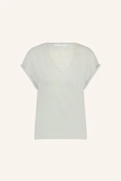 By bar Tops & Shirts*momi logo top | light grey melee