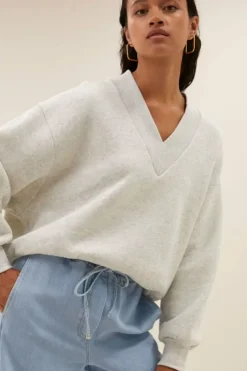 By bar Sweaters|Truien*momo sweater | light grey melee