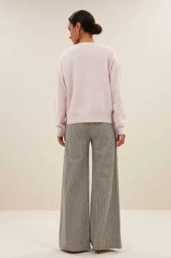 By bar Broeken*neal stripe pants | black white stripe