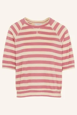 By bar Tops & Shirts*neva big v stripe top | raspberry