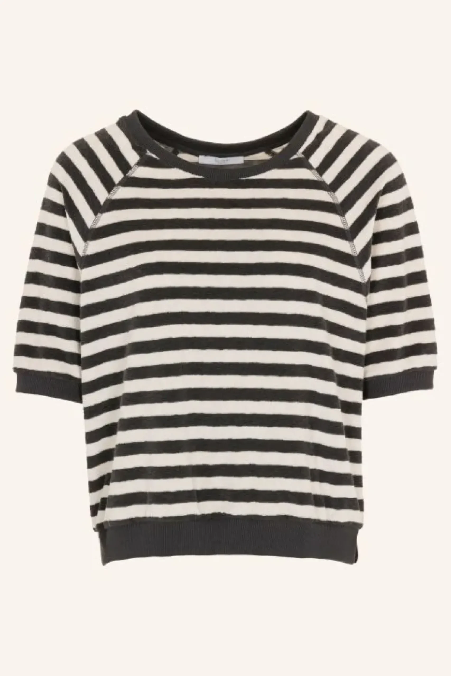 By bar Tops & Shirts*neva slub stripe top | jet black