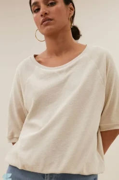 By bar Tops & Shirts*neva slub top | almond