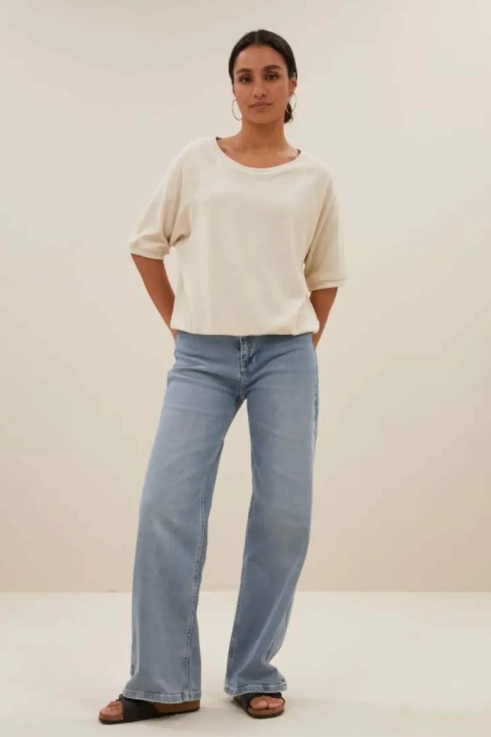 By bar Tops & Shirts*neva slub top | almond