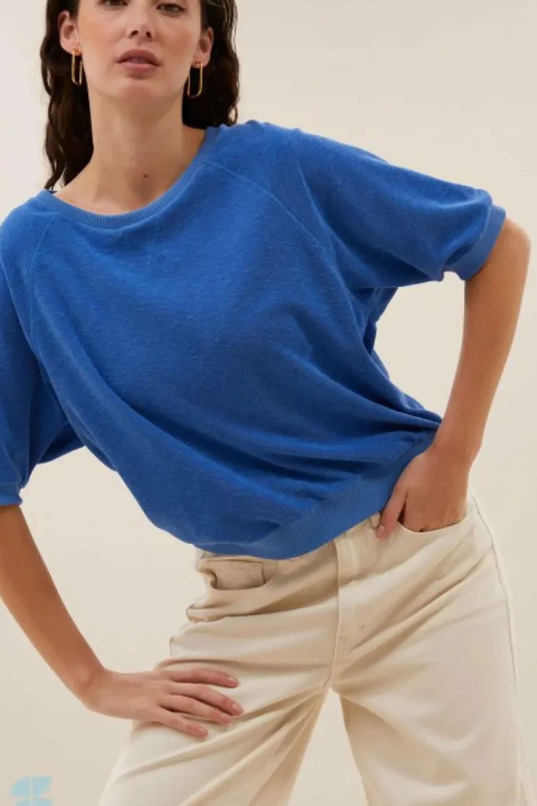 By bar Tops & Shirts*neva slub top | queens blue