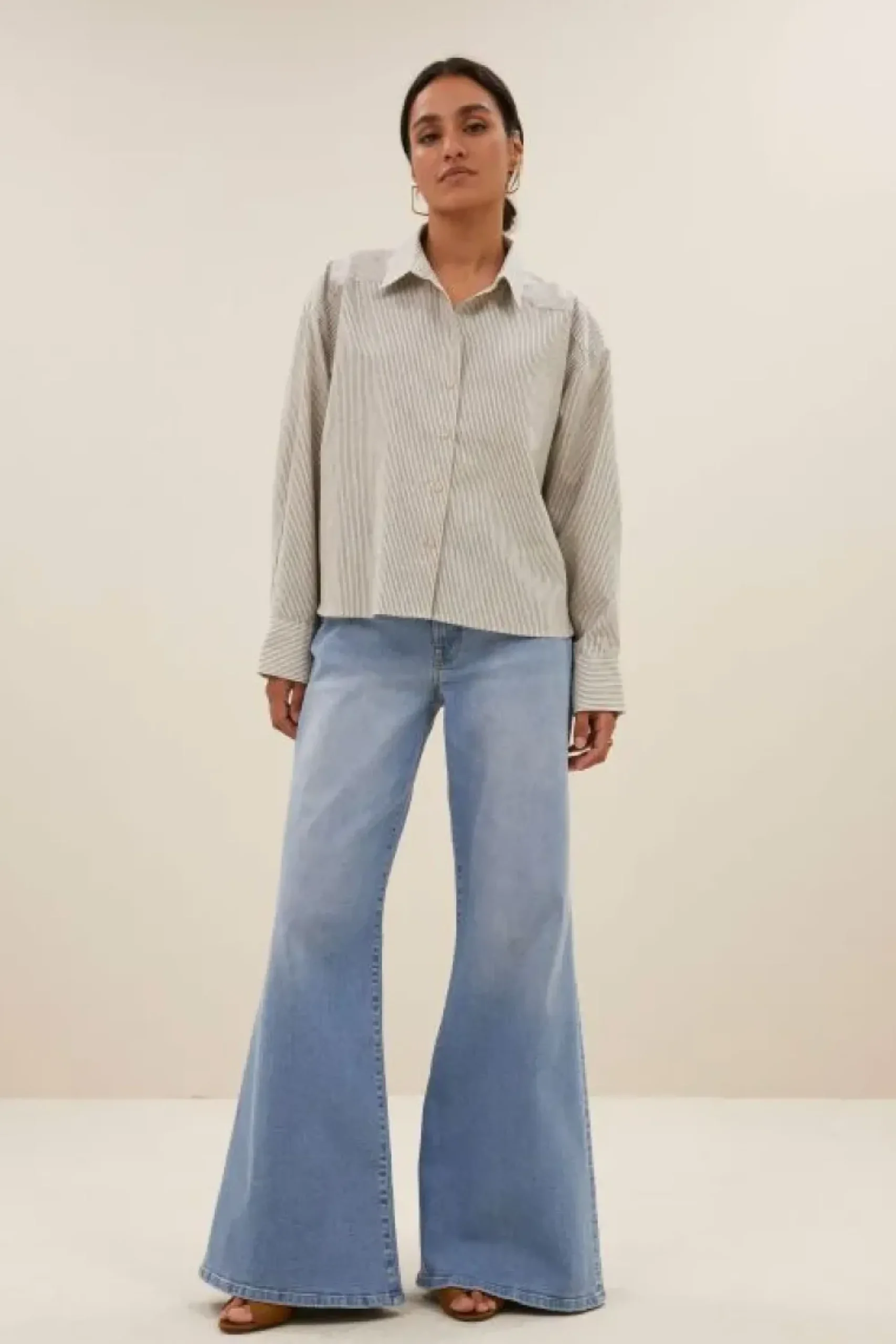 By bar Blouses*nima lurex stripe blouse | midnight