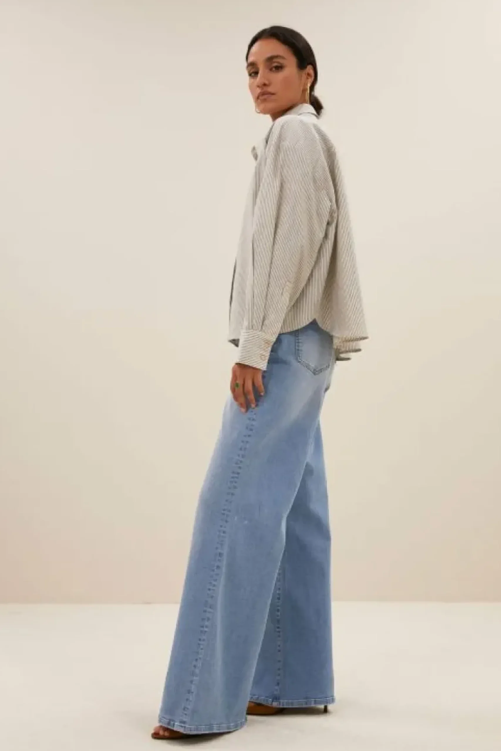 By bar Blouses*nima lurex stripe blouse | midnight