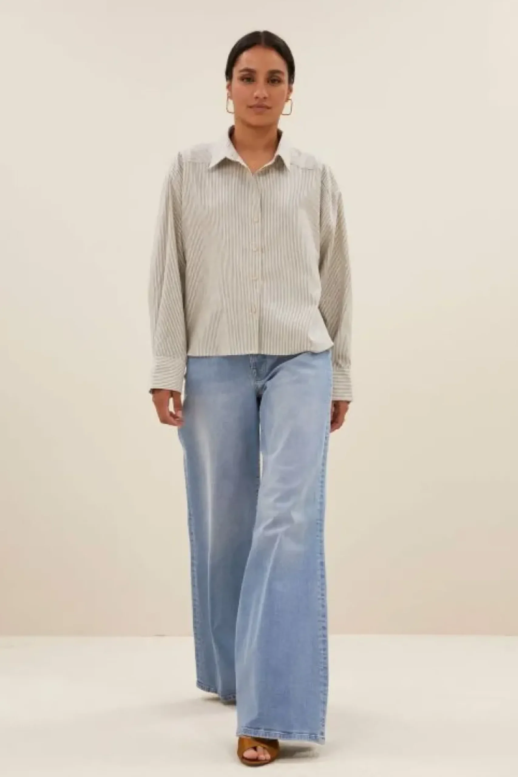 By bar Blouses*nima lurex stripe blouse | midnight