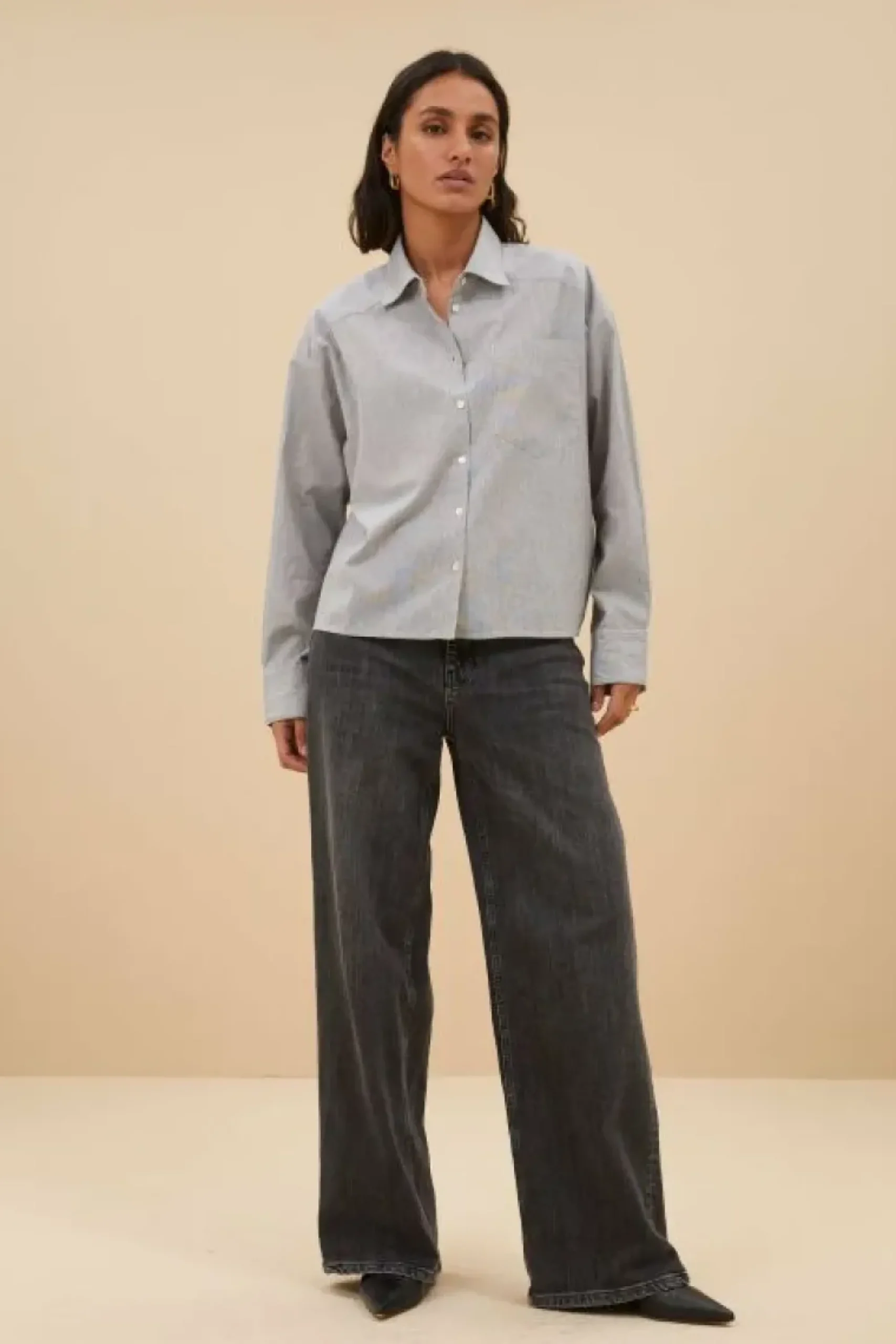 By bar Blouses*nima pin stripe blouse | black