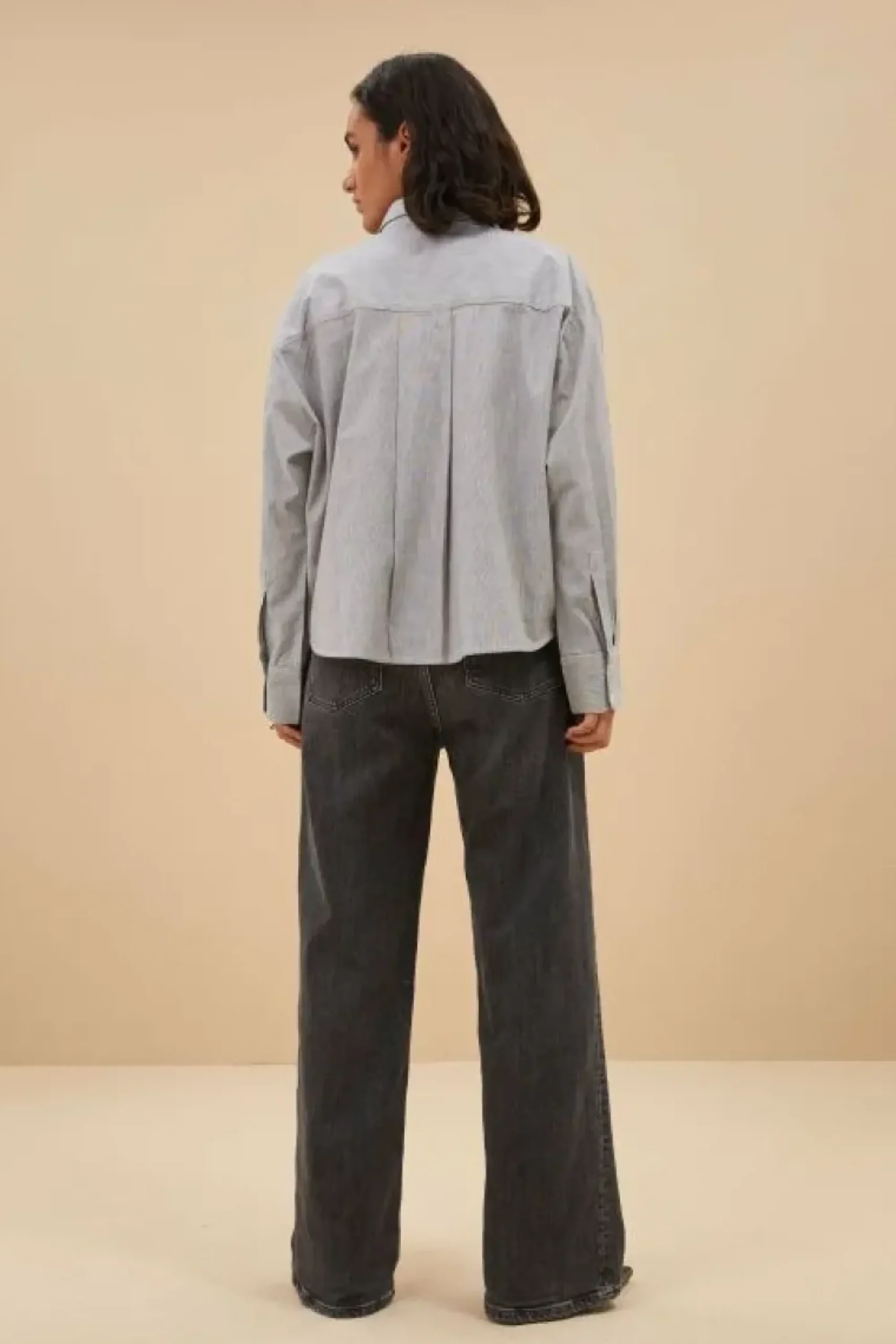 By bar Blouses*nima pin stripe blouse | black