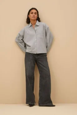 By bar Blouses*nima pin stripe blouse | black