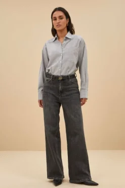 By bar Blouses*nima pin stripe blouse | black