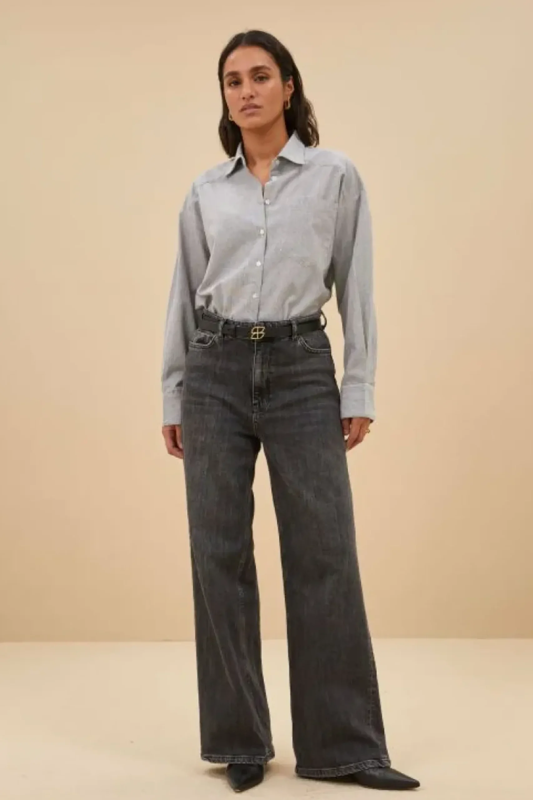 By bar Blouses*nima pin stripe blouse | black