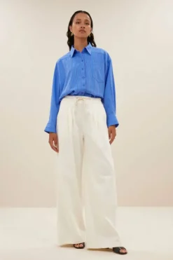 By bar Blouses*nima stripe blouse | vivid blue stripe