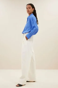 By bar Blouses*nima stripe blouse | vivid blue stripe