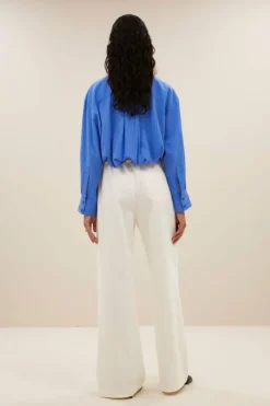 By bar Blouses*nima stripe blouse | vivid blue stripe