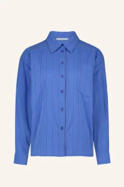 By bar Blouses*nima stripe blouse | vivid blue stripe