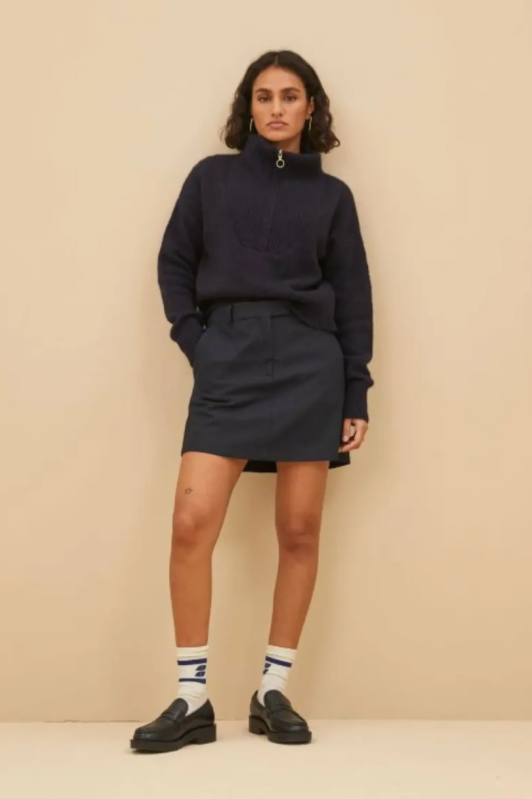 By bar Rokken*noora short skirt | midnight