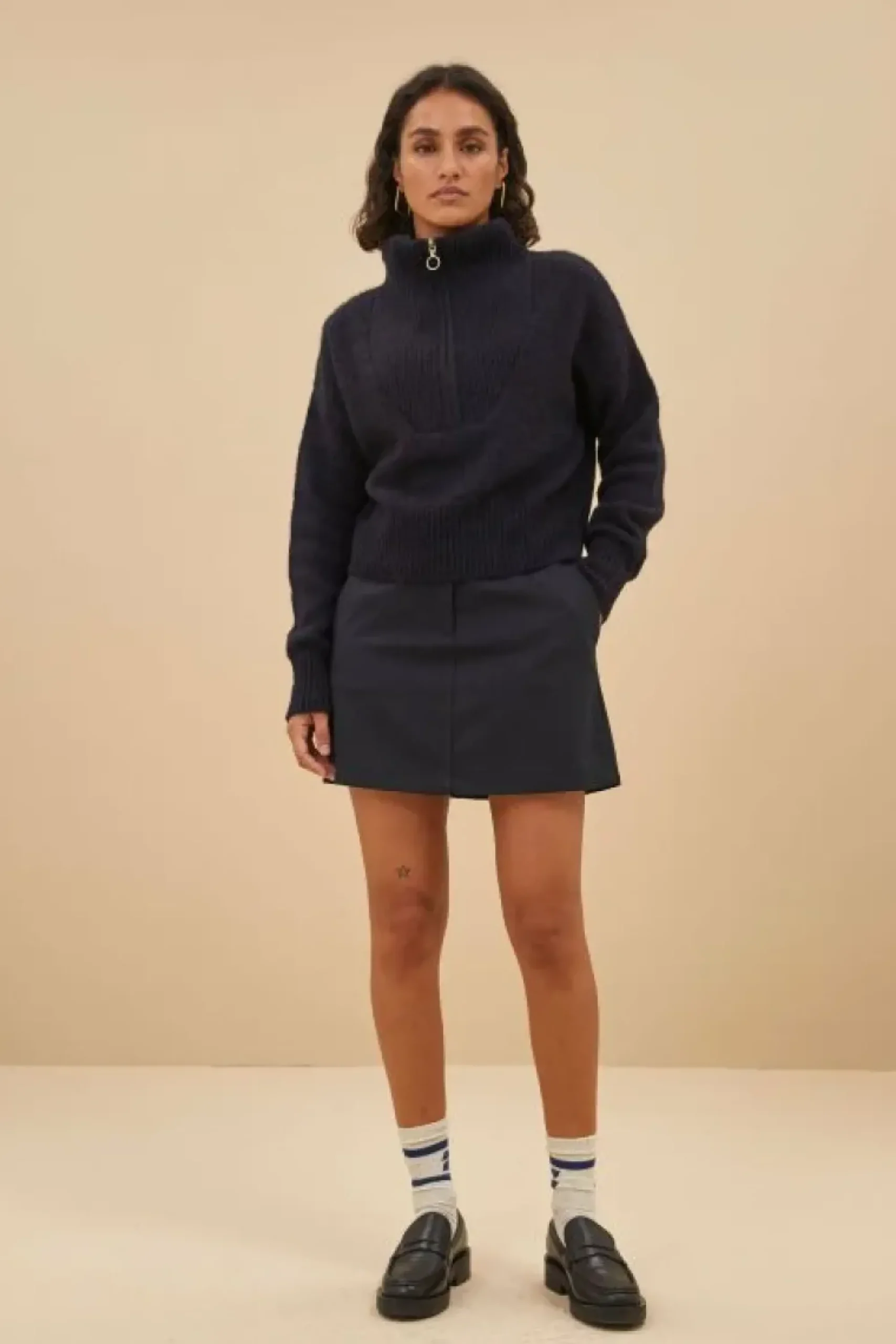 By bar Rokken*noora short skirt | midnight