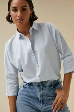 By bar Blouses*norel chambray blouse | light blue