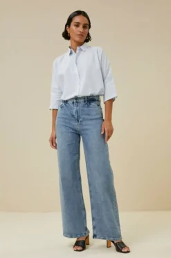 By bar Blouses*norel chambray blouse | light blue